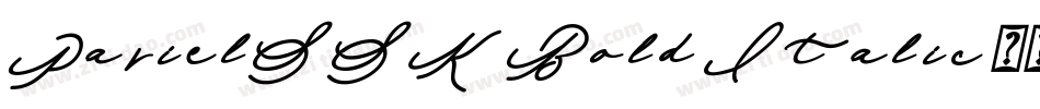 ParielSSK Bold Italic字体转换